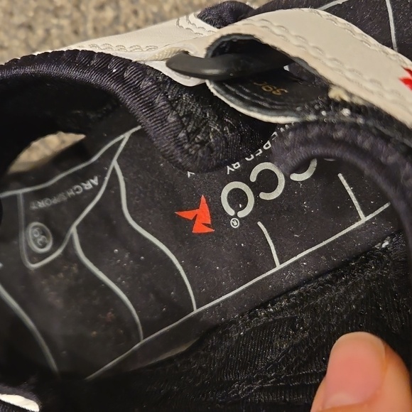 Ecco Womens Wave footbed Offroad Arch Support  Hook&loop Leather shoes sz 8.5 - Picture 12 of 14